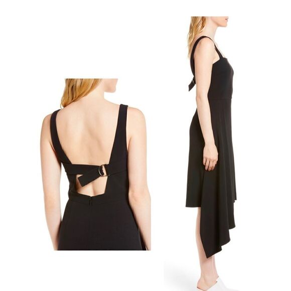 LEWIT Drape Open Back Midi Jumper Dress BNWT - Picture 2 of 4